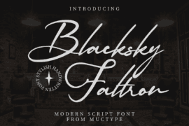 Blacksky Faltron Font