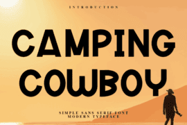 Camping Cowboy Font