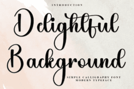 DelightfulBackground Font