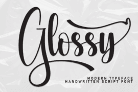 Glossy Font