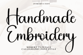 Handmade Embroidery Font