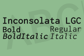 Inconsolata LGC Font Family