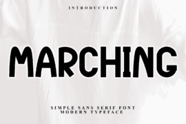 Marching Font