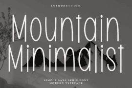 Mountain Minimalist Font