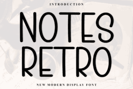 Notes Retro Font