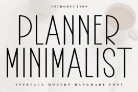 Planner Minimalist Font