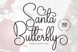 Santa Butterfly Font