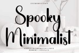 Spooky Minimalist Font