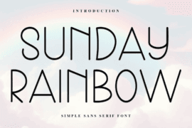 Sunday Rainbow Font