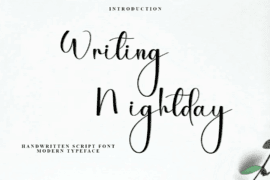 Writing Nightday Font