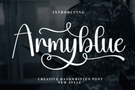 Armyblue Font