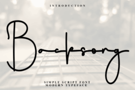 Backsong Font