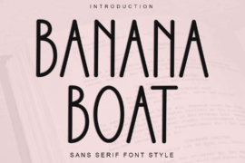Banana Boat Font