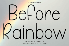 Before Rainbow Font