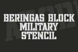 Beringas Block Military Stencil Font