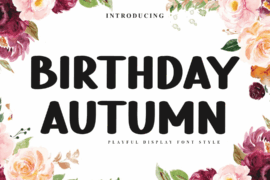 Birthday Autumn Font