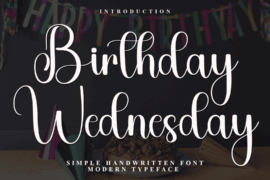 Birthday Wednesday Font