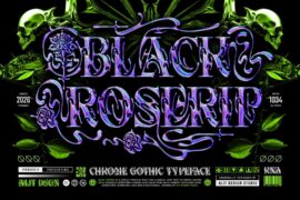 Black Roserip Font