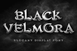 Black Velmora Demo Font
