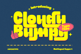 Cloudy Bumpy Font