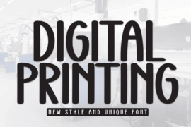 Digital Printing Font