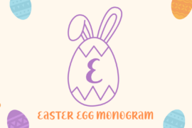 Easter Egg Monogram Font
