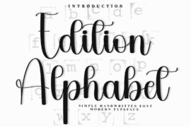 Edition Alphabet Font