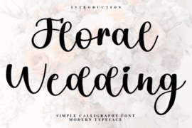 Floral Wedding Font