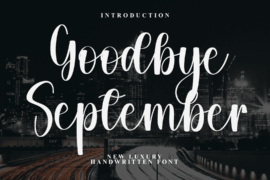 Goodbye September Font