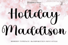 Holiday Maddison Font