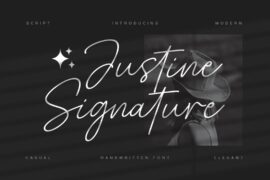 JustineSignature Font
