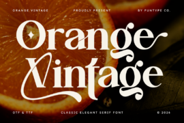 Orange Vintage Font