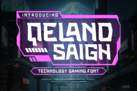 Qeland Saigh Trial Font