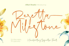 Resetta Milestone Font