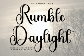 Rumble Daylight Font