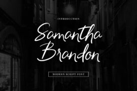 Samantha Brandon Aesthetic Calligraphy Font