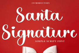Santa Signature Font