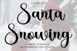 Santa Snowing Font