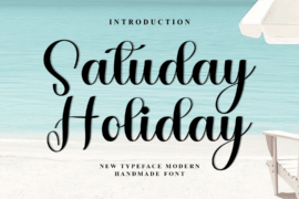 Satuday Holiday Font