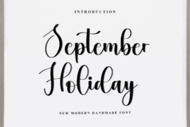 September Holiday Font