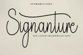 Signanture Font