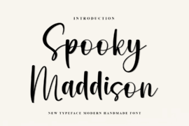 Spooky Maddison Font