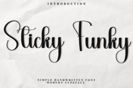Sticky Funky Font