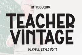 Teacher Vintage Font