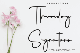 Thursday Signature Font