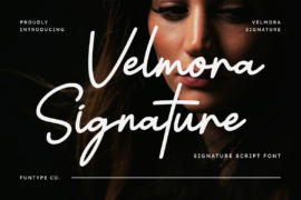 Velmora Signature Font