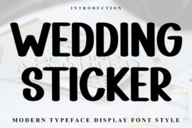 WEDDING STICKER Font