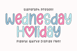 Wednesday Holiday Font