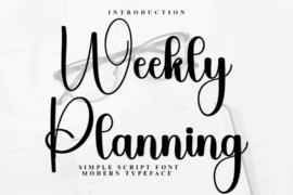 Weekly Planning Font