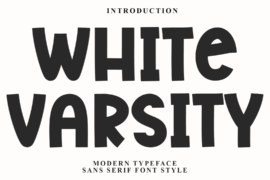 White Varsity Font